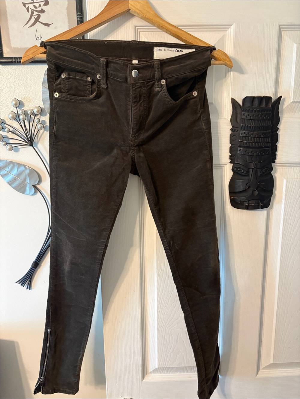 rag & bone Black High-Rise Skinny Jeans